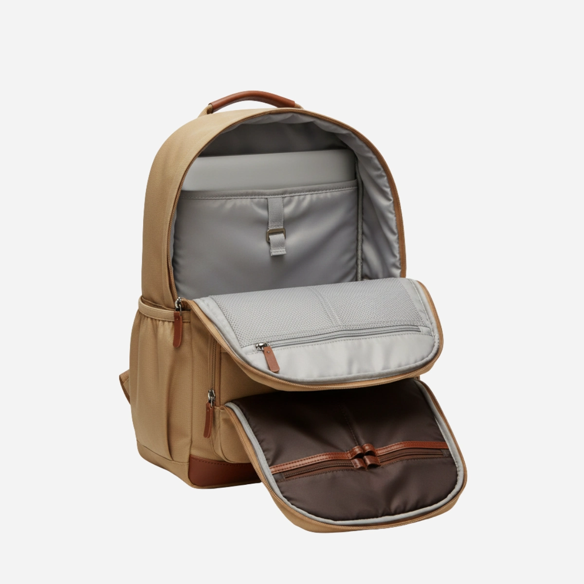 Aventro UrbanLite Casual Backpack Sand Brown - Image 3